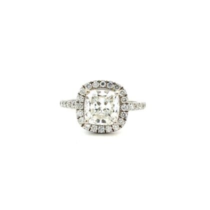 18K White Gold Ring with Lab Grown Diamonds TDW 3.07 Carat