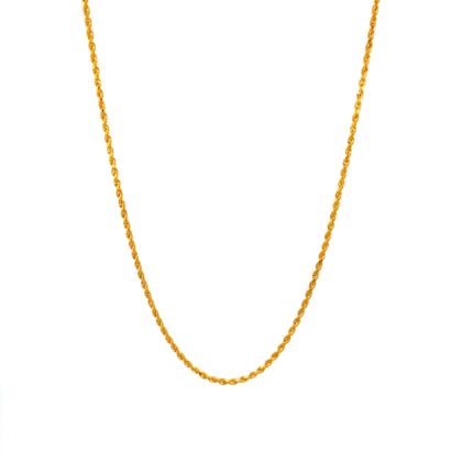 22 KT Yellow Gold Rope Chain 56cm