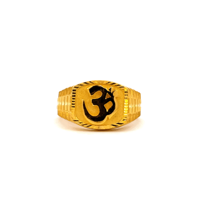 22K Yellow Gold Religious (OM) Men’s Ring (Ring size V)