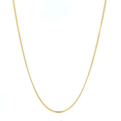 18 KT Yellow Gold Curb Chain 50cm