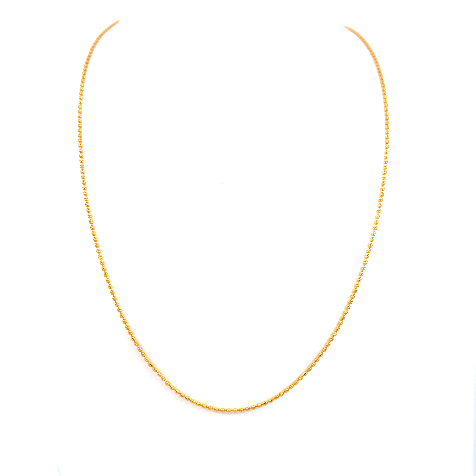 22 KT Yellow Gold Ball Chain 46cm