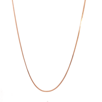 18 KT Rose Gold Wheat Chain 45cm