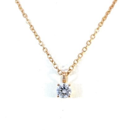 9K Yellow Gold Pendant with Lab Grown Diamond 0.54 Carat