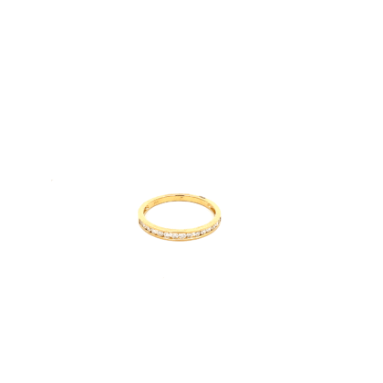 18K Yellow Gold Ring with 5 Diamonds TDW 0.27 Carat