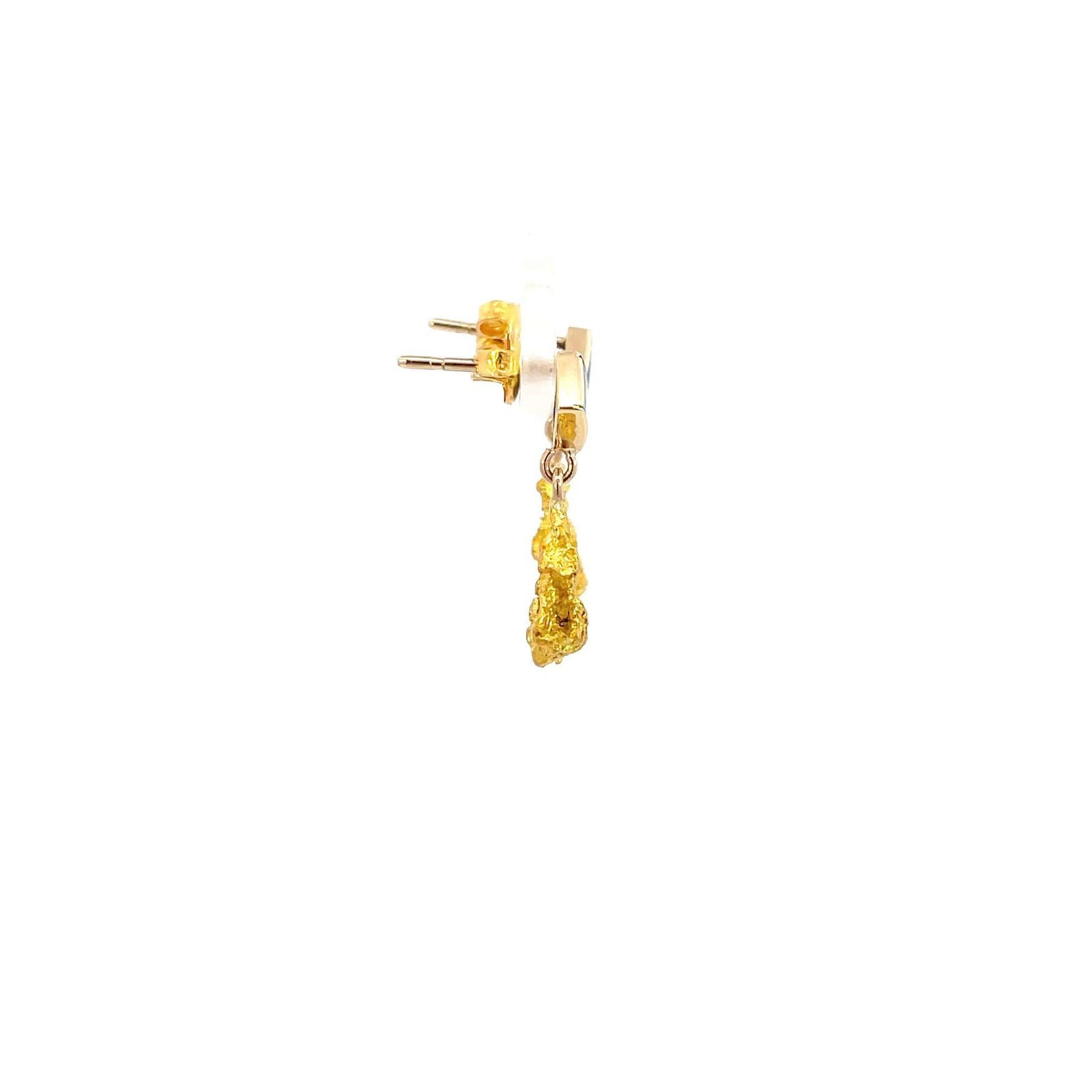 9K Yellow Gold Alice Earrings with Australian Nuggets and Australian Opals - Image 2
