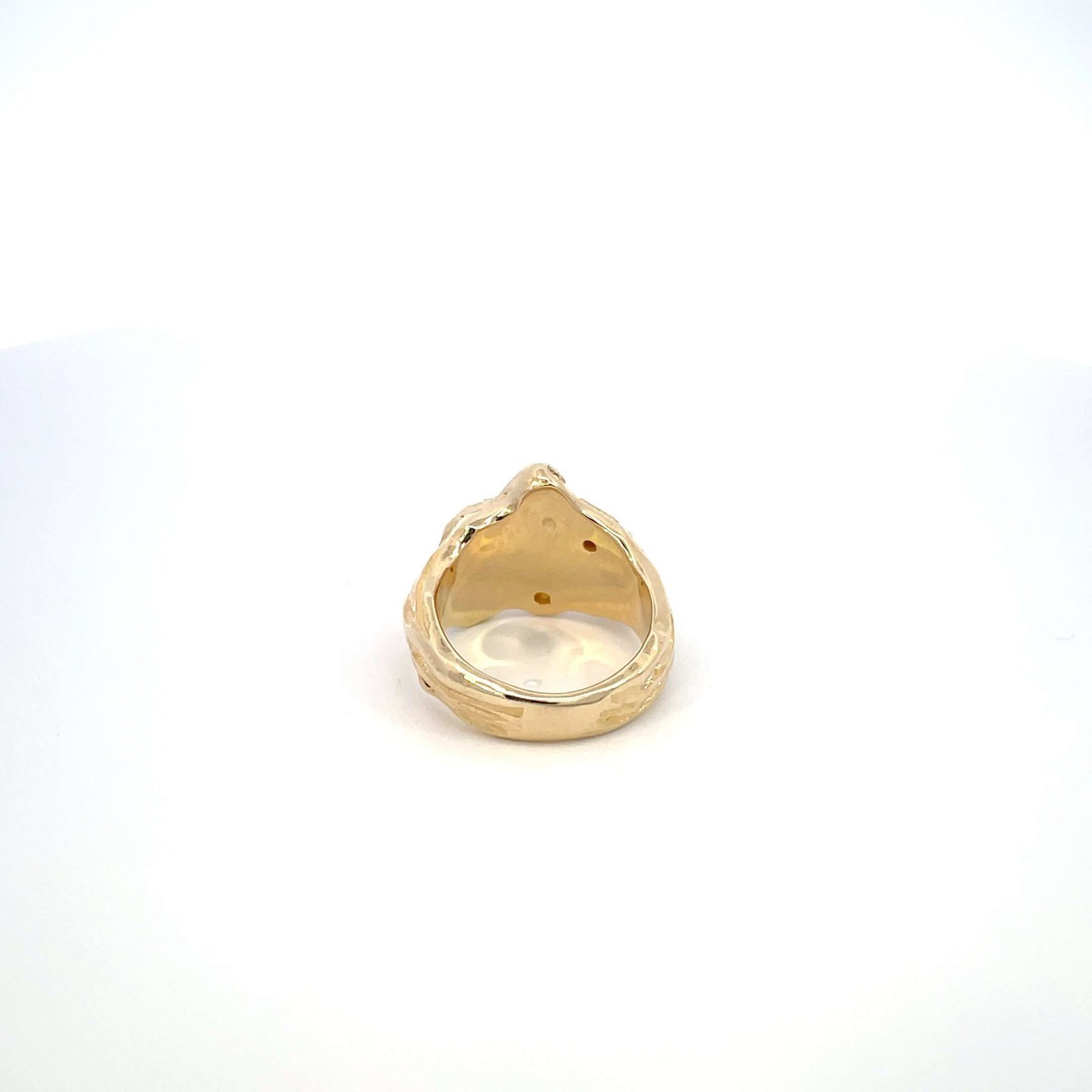 9K Yellow Gold Rosalind Ring with Broome Keshi Pearl, Australian Black Opal and Australian Diamonds - Image 3