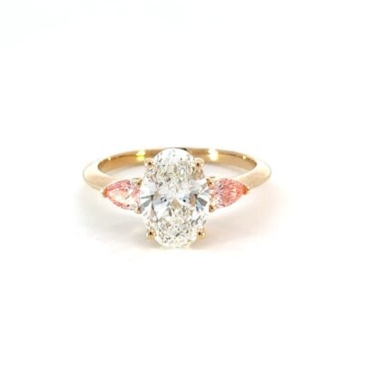 18K YG RING 3.1g OVAL LAB DIA 2.03CT D/VVS2 2PD 0.4CT LG791606003