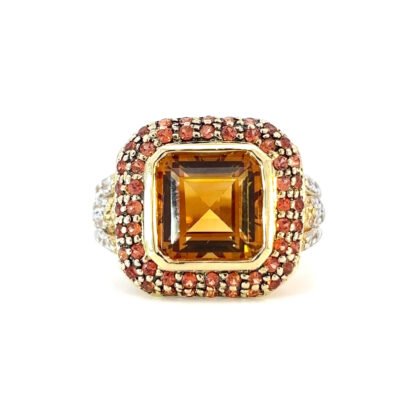 14K Yellow Gold Ring with Multi-colured gemstones TCW 4.86 Carat