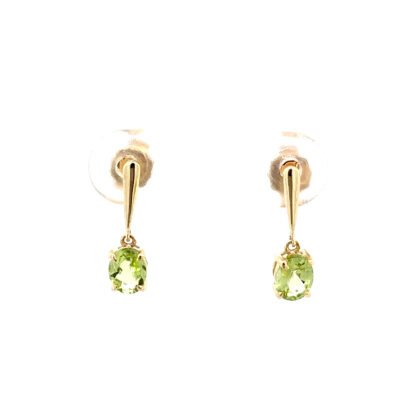 9K YG Earrings Peridot 0.75ct