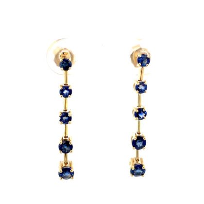 9K YG Earrings Ceylon Sap 1.4ct