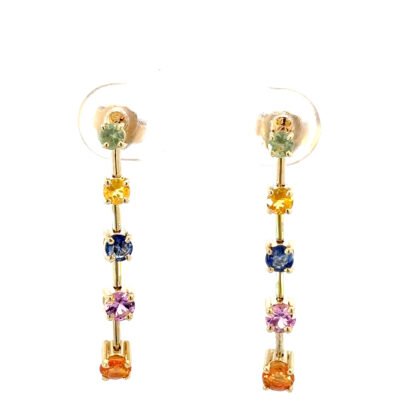 9K YG Earrings Color Sap 1.4ct
