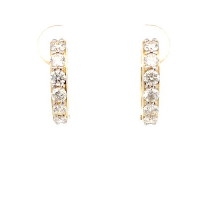 18K YG Earrings DI 1.04ct H/SI