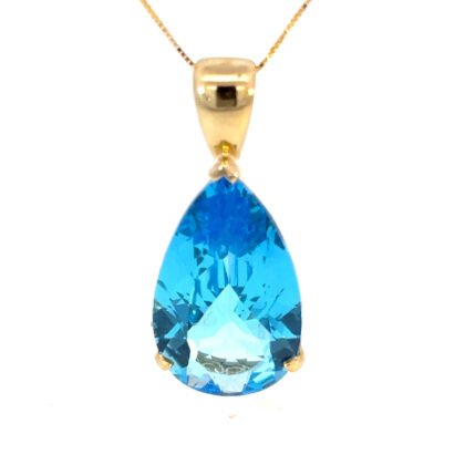 9K YG Pendant Topaz 21.57ct