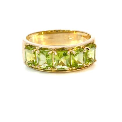 9K YG Ring Peridot 2.5ct Size O