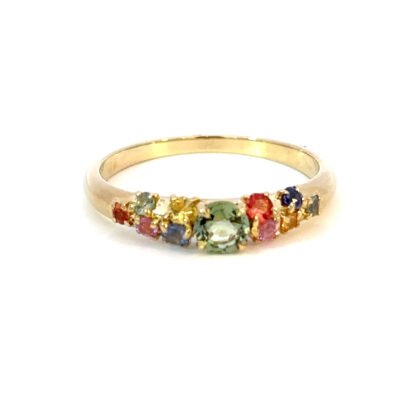 9K YG Ring Color Sap 0.73ct Size O