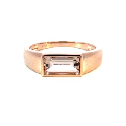 9K RG Ring Morganite 1.22ct Size O